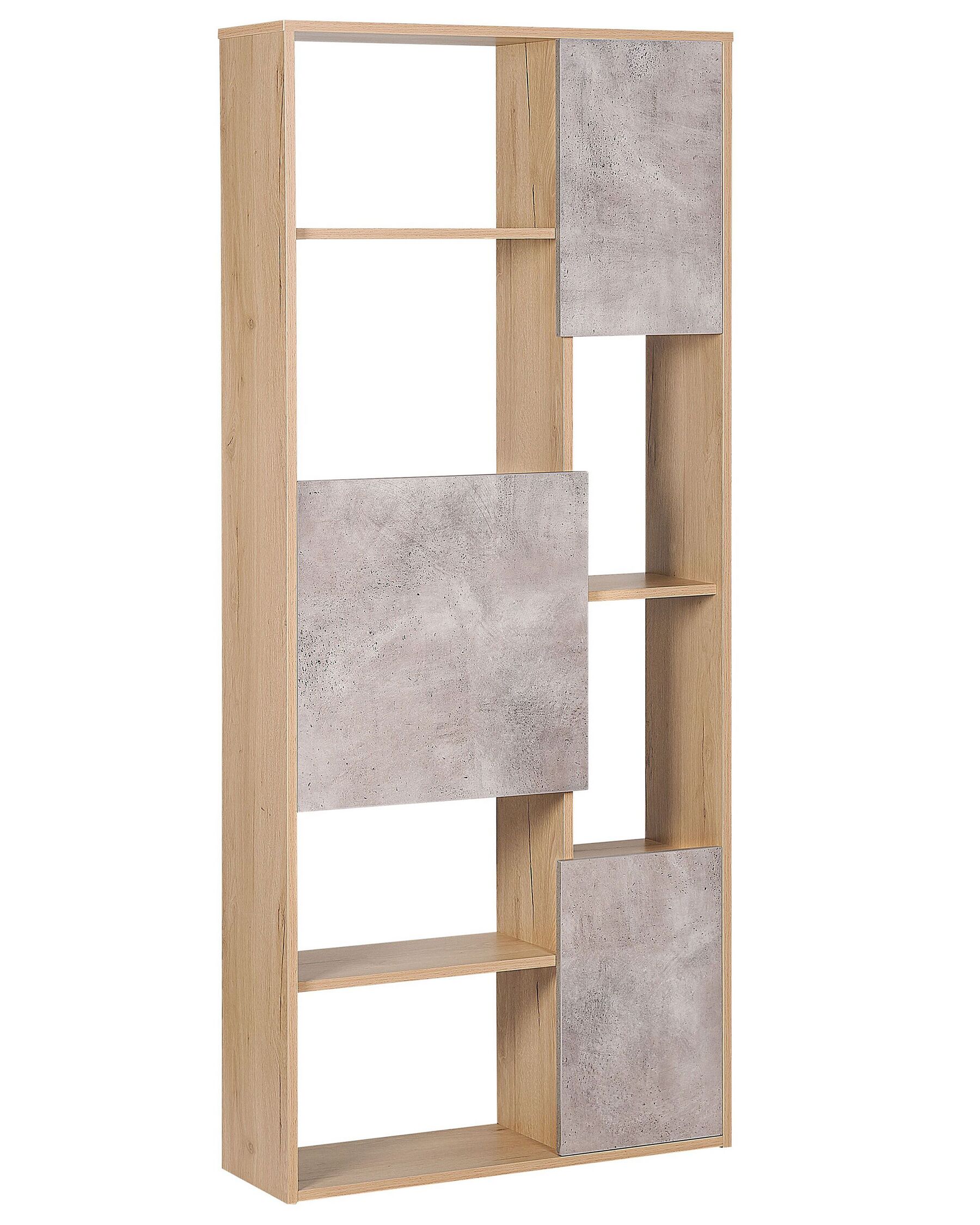 Bookcase Light Wood with Grey GRADA_798132