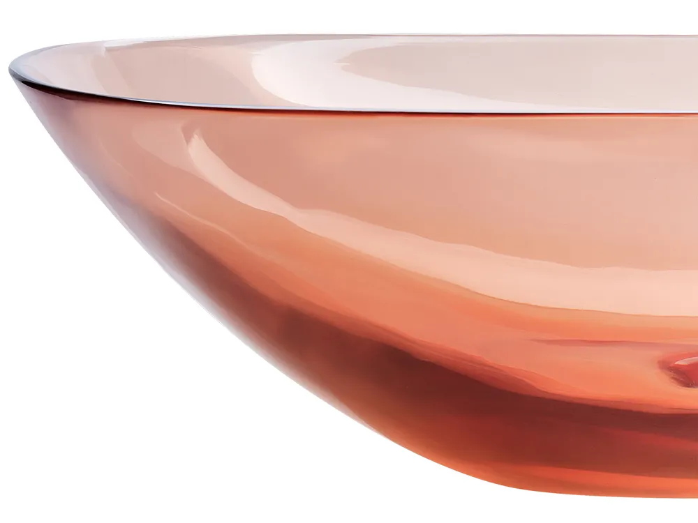 Lavabo da appoggio MOENGO 54 x 36 cm Superficie solida Rosso chiaro_891714