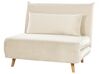 Velvet Sofa Bed Cream SETTEN_874958