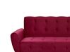 Sofa rozkładana welurowa burgundowa SELNES_762968