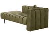 Right Hand Velvet Chaise Lounge Green LANNILS_892310