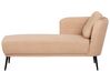 Chaise longue à droite en tissu bouclé marron clair ARTHEZE_930174