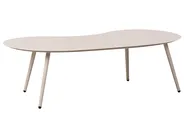 Stolik kawowy ogrodowy PARORI 65 cm 130 cm Metal Beżowy_1015579
