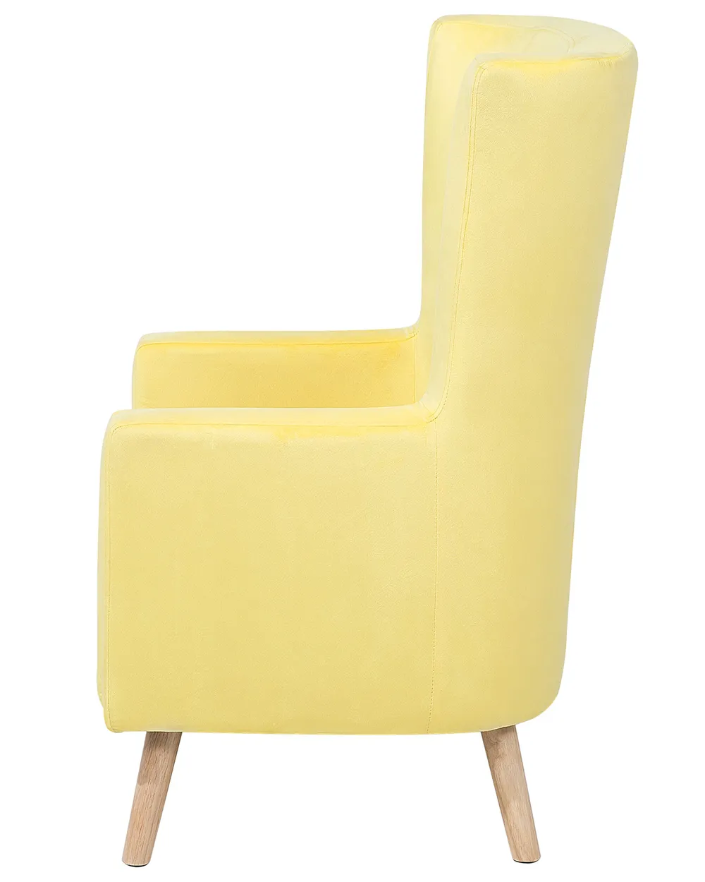 Wingback Chair ONEIDA Velvet Yellow_698261