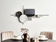 Dekoracja ścienna OVAR Metal 50 cm Szary_968246