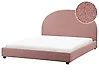 Bed Boucle VAUCLUSE 160 x 200 cm (EU King Size) Pastel Pink