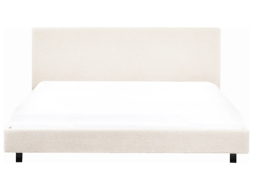 Bed Boucle ALBI 180 x 200 cm (EU Super King) Off-White_981965