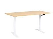 Manual Adjustable Standing Desk DESTINES 160 cm 72 cm Light Brown/ White_1000519