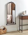 Metal Wall Mirror 51 x 114 cm Black LIVRY_900185