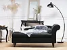 Chaise longue derecha LUIRO con almacenaje Terciopelo Negro