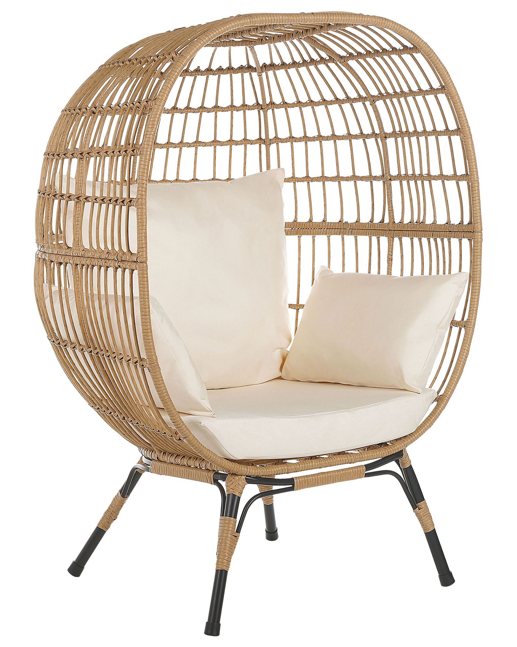 PE Rattan Basket Chair Natural VEROLI_807050