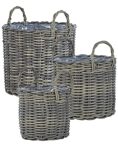 Vaso per piante KADAX + inserto grigio 30x36 cm