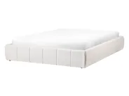Bett mit Stauraum ohne Kopfteil GENAS Bouclé Cremeweiß 140 x 200 cm_1070368