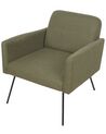 Fauteuil en tissu vert olive NARKEN_900744