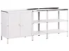 Conjunto de 3 muebles de cocina exterior VILAMA Blanco Metal