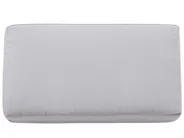 Garden Bench with Cushion SALERNO 142 cm Metal Light Grey_679487