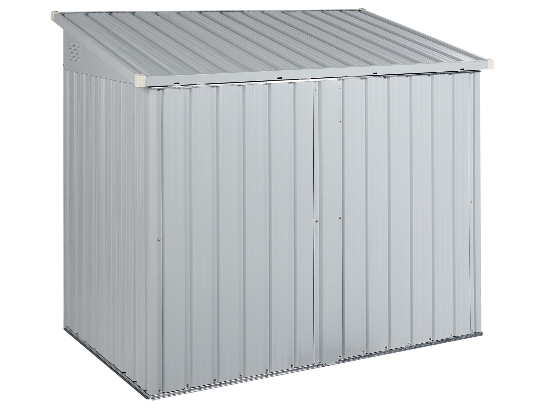 Steel Garden Storage Shed White MOENA Beliani.cz