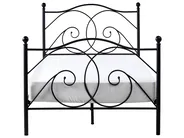 Lit avec sommier Métal DINARD 120 x 200 cm Noir_1026459