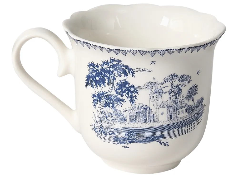 Set med 20 matserviser BAY LEAF Porslin Vit/ Blå_1191718