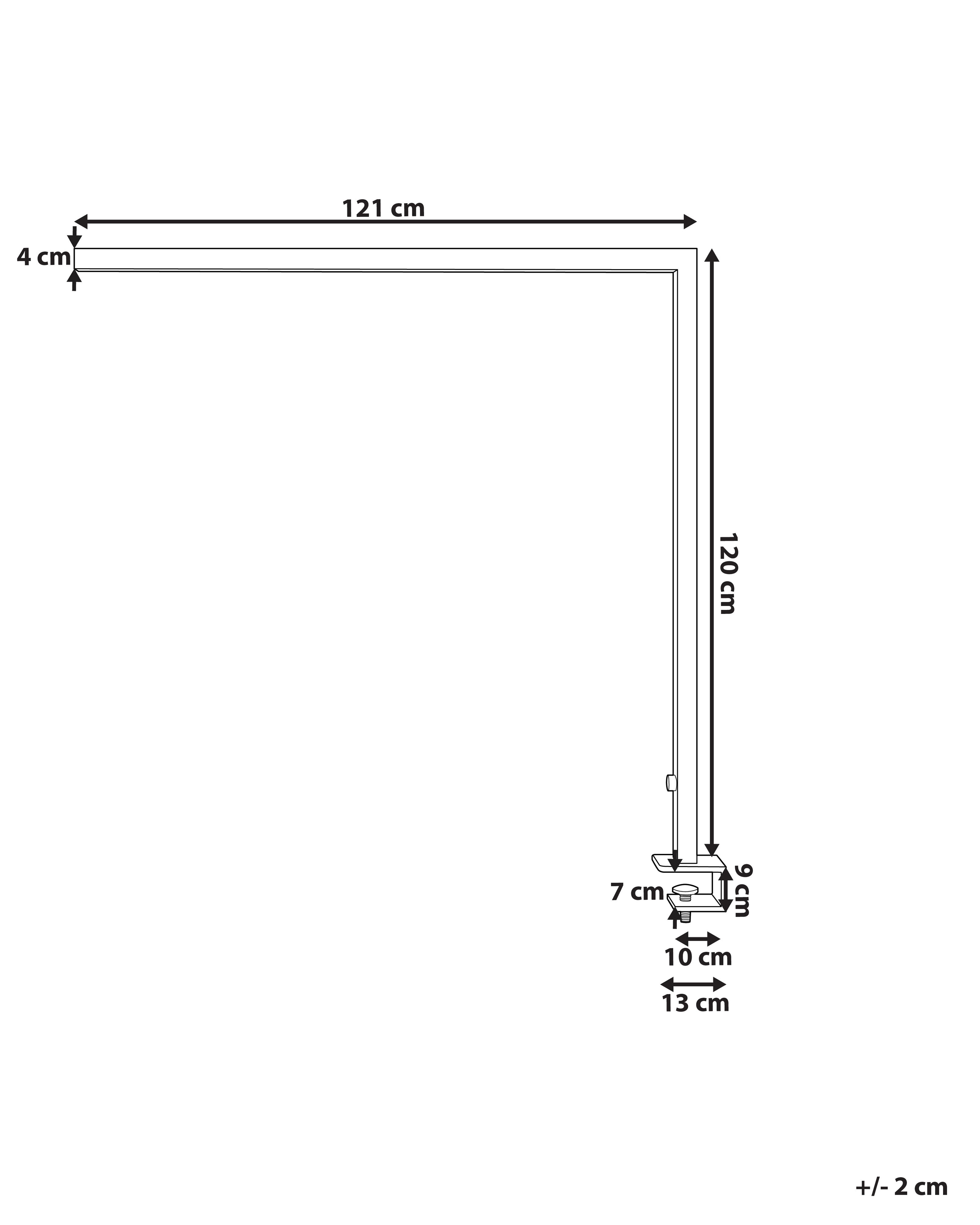 Metal LED Clamp-On Desk Lamp Black VOLANS_849446