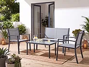 Set da giardino con tavolo 4 posti TAVOLETO Metallo Grigio_1154568