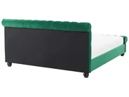Wasserbett Samtstoff AVALLON 160 x 200 cm Smaragdgrün_846842