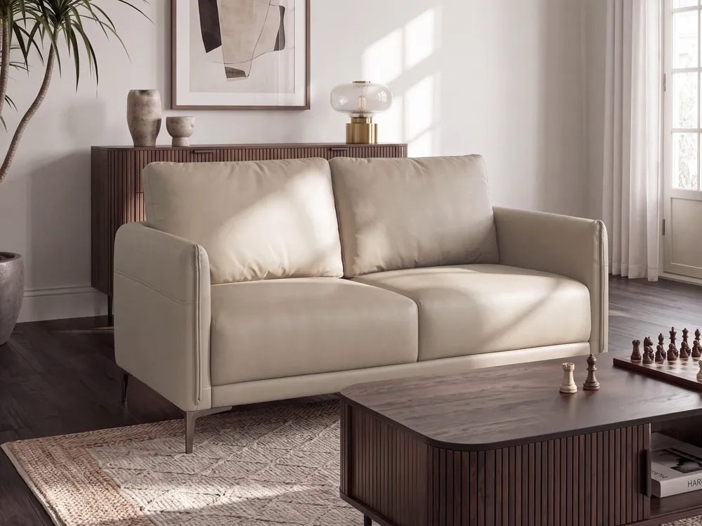 Sofa dla 2 osób CILENS Beżowoszary