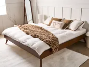 Bed without Headboard BERRIC 140 x 200 cm (EU Double) Dark Ash Wood_997903