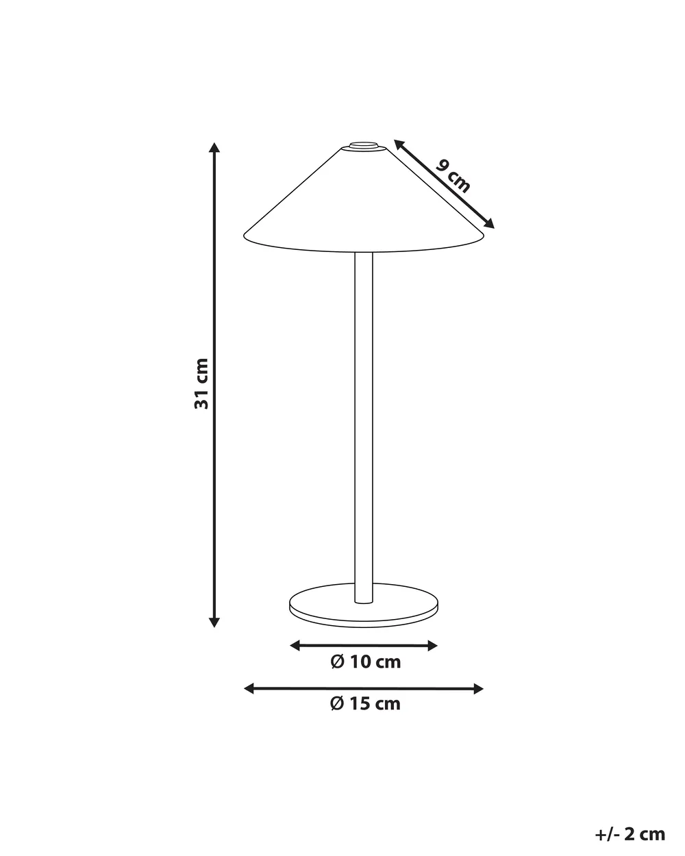 Wireless LED Table Lamp FRANCOLI with Dimmer Metal Brown_940320