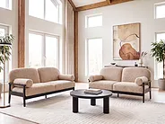 Sofa dla 2 osób PILARNE Boucle Beżowy_1159289