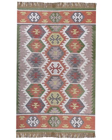 Outdoor Teppich mehrfarbig 140 x 200 cm orientalisches Muster Kurzflor SAHBAZ