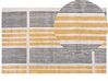 Bavlněný koberec 140 x 200 cm žlutý/černý KATRA_862958