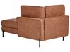 Left Hand Faux Leather Chaise Lounge Golden Brown REBAIS_935785