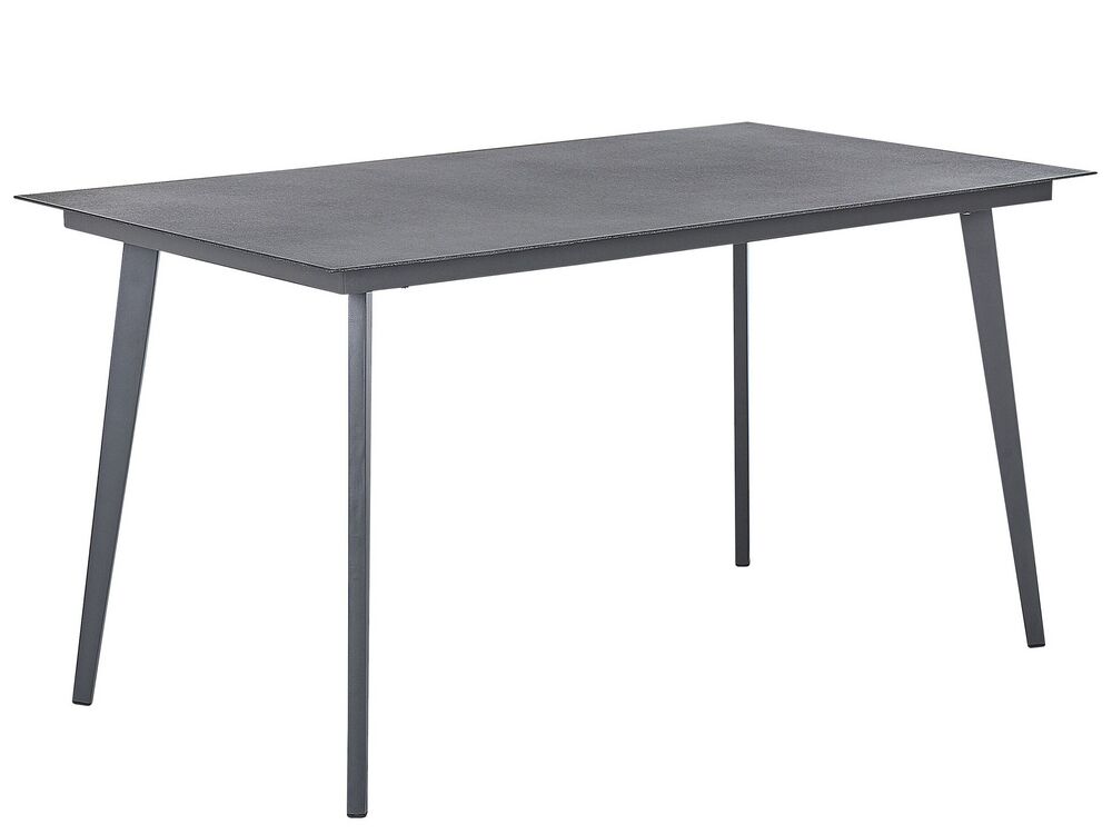 Garden Dining Table MILETO 140 cm 80 cm Glass Grey
