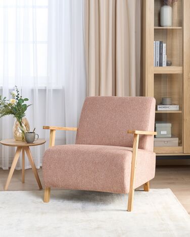 Fabric Armchair Pink LESJA