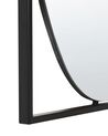 Nástěnné kovové zrcadlo 40 x 60 cm černé NIBELLE_915695