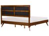 Bed hout donkerbruin/beige 180 x 200 cm POISSY_927903