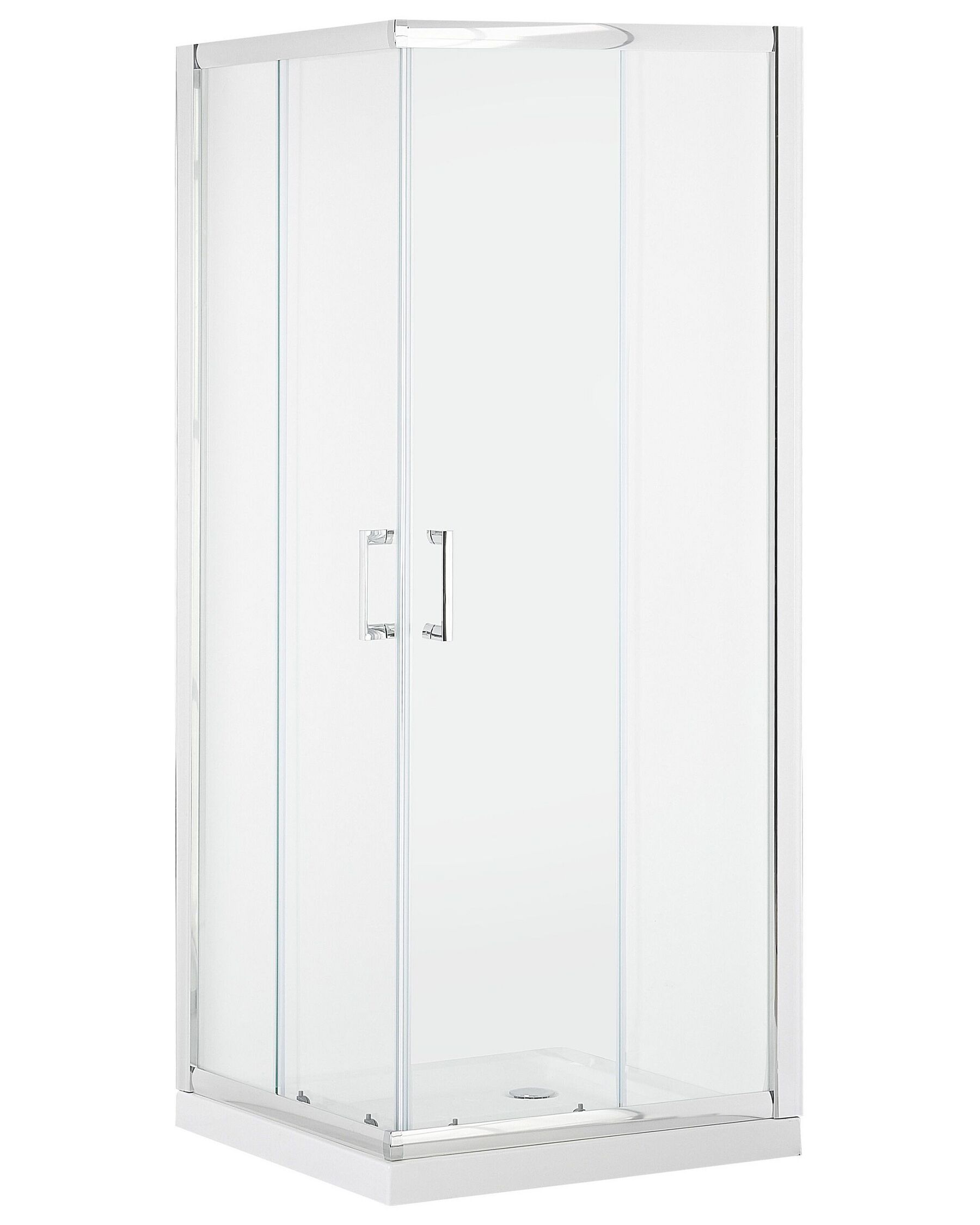 Kabina prysznicowa szkło hartowane 80 x 80 x 185 cm srebrna TELA_787953