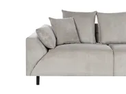 Corner Sofa 4 Seater LUNNER Corduroy Light Grey Left Hand_961098