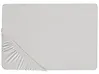 Fitted Sheet JANBU 140 x 200 cm Cotton Light Grey