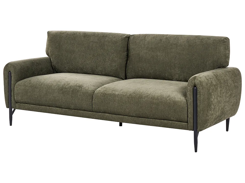 Sofa 3-Sitzer SKARO Chenillegewebe Grün_1156682