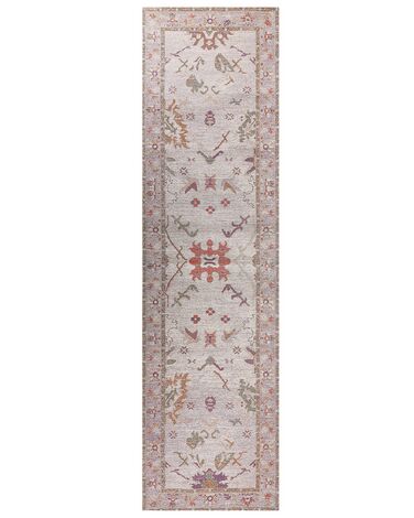 Dywan bawełniany 80 x 300 cm beżowy YANOBA