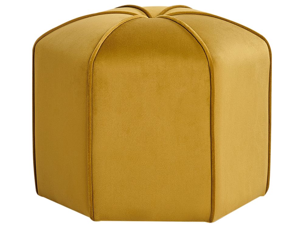 Pouf WISHEK Velours Jaune