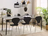Extending Dining Table AVIS Black 140/190 cm 90 cm_792987