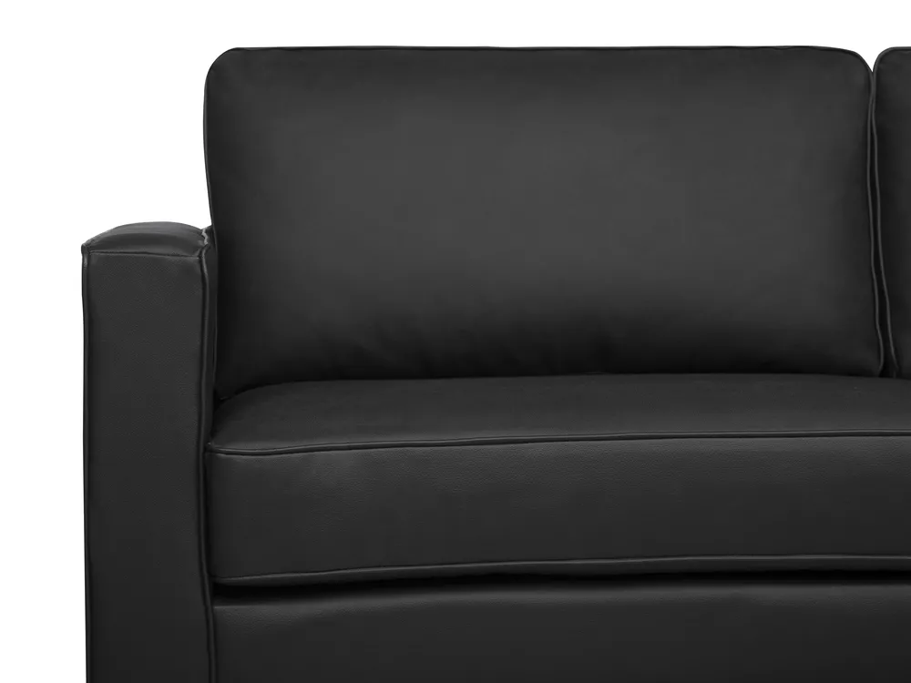 Living Room Set 4 Seater SAVALEN Leather Black_725555