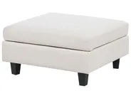 Modular Sofa 3 Seater UNSTAD with Ottoman Fabric Light Beige_891105
