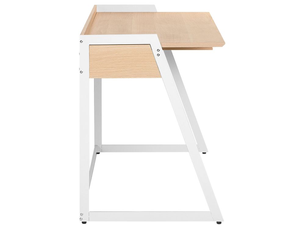 こめぽん様Desk Med 60×120 Home Office Desk QUITO White 120 cm 60 cm with Storage