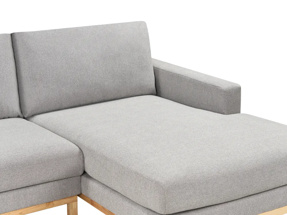 Corner Sofa 4 Seater SIGGARD Fabric Grey Left Hand_944544