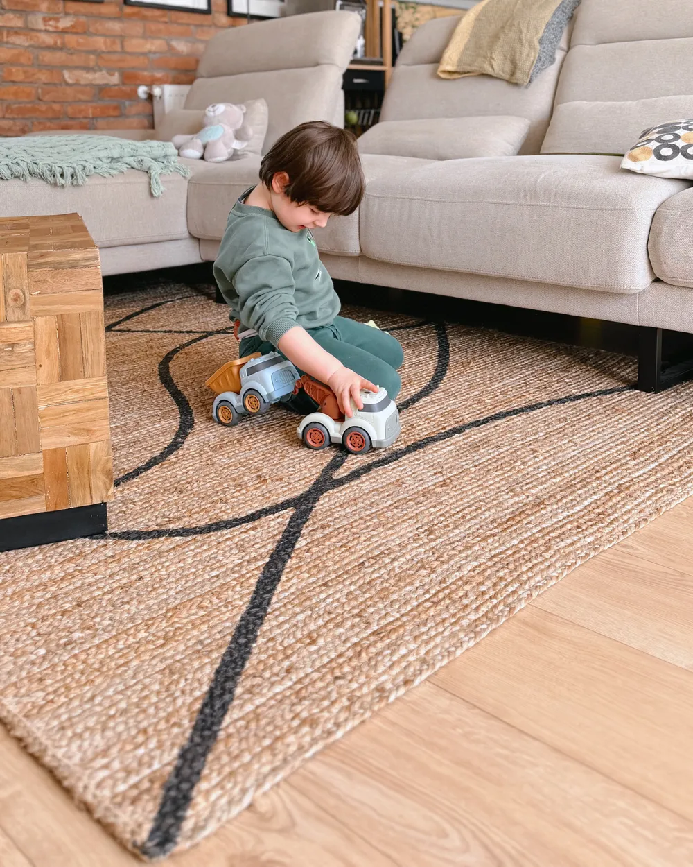 Tappeto GHOTA Beige 160 x 230 cm Iuta_1063175