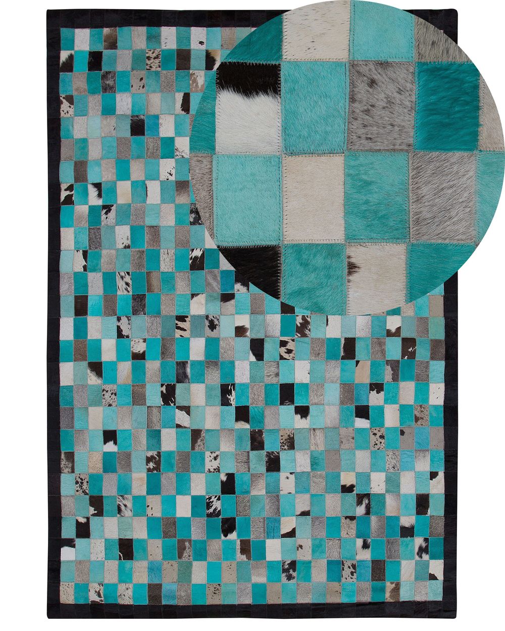 Szőnyeg NIKFER Türkiz 160 x 230 cm Bőr
